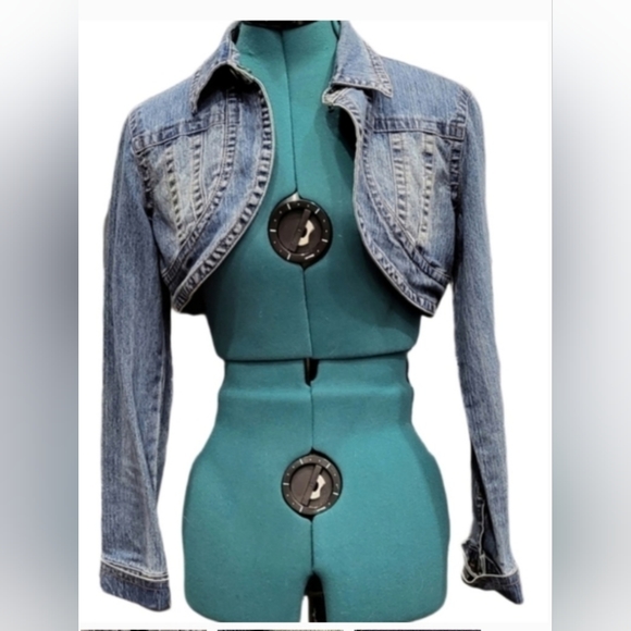 Drama Jeans Cropped Denim Jean Jacket Size 3x Fall - Picture 1 of 1